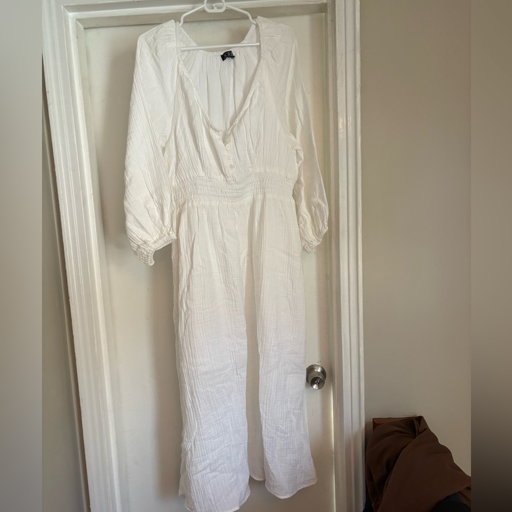 J. Crew white gauze beach dress